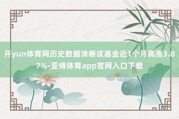 开yun体育网历史数据清晰该基金近1个月高涨3.87%-亚傅体育app官网入口下载